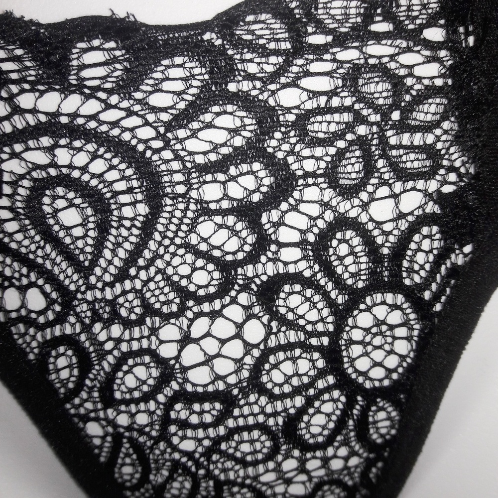 Black Lace Strappy Criss Cross Bralette Panty Set! - Picture 4 of 6